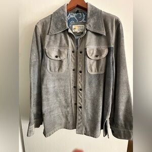 Vintage Simco Light blue suede Jacket